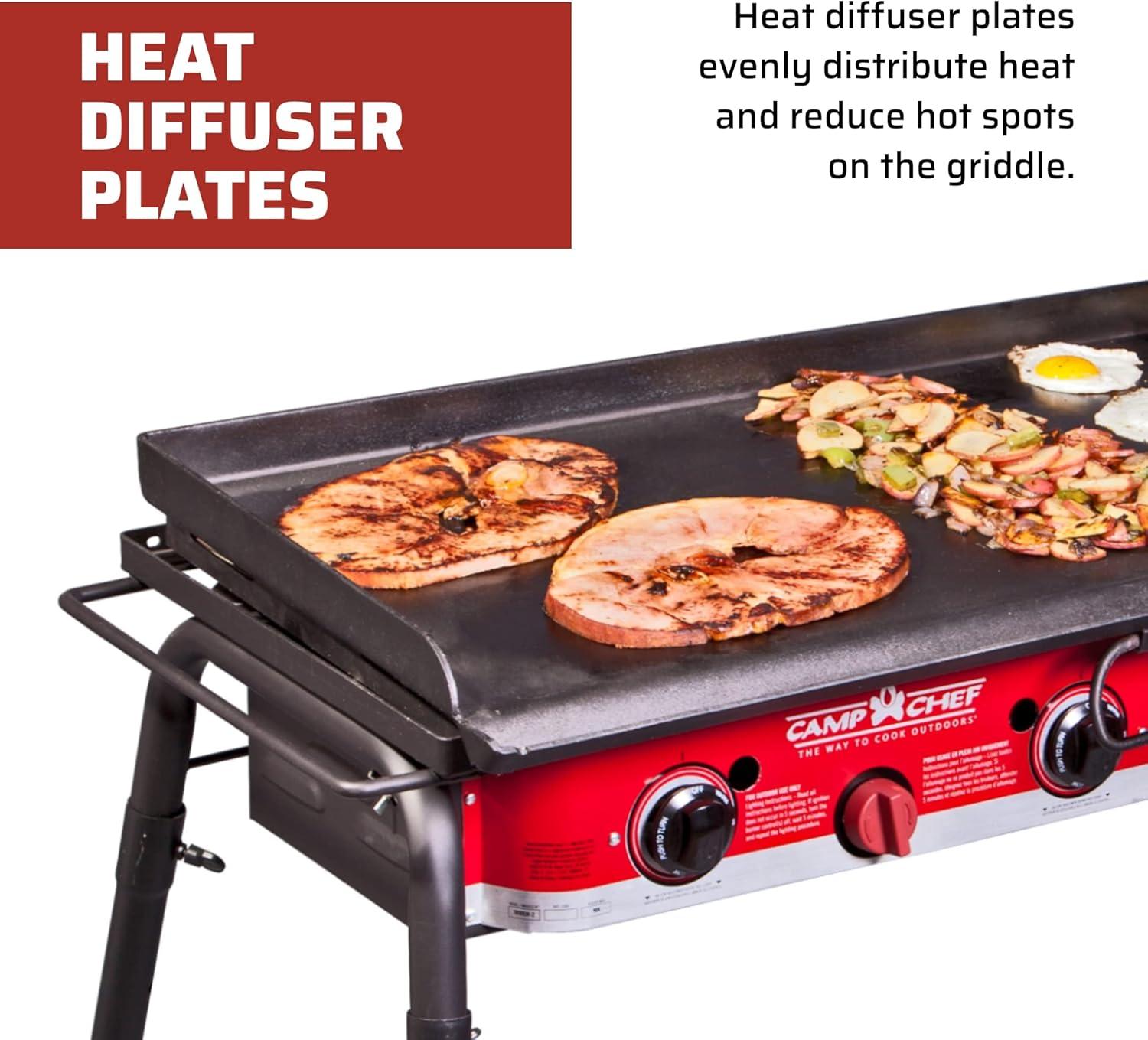 imageCamp Chef Professional Fry Griddle 3 Burner Griddle Cooking Dimensions 16 in x 38 inFry Griddle