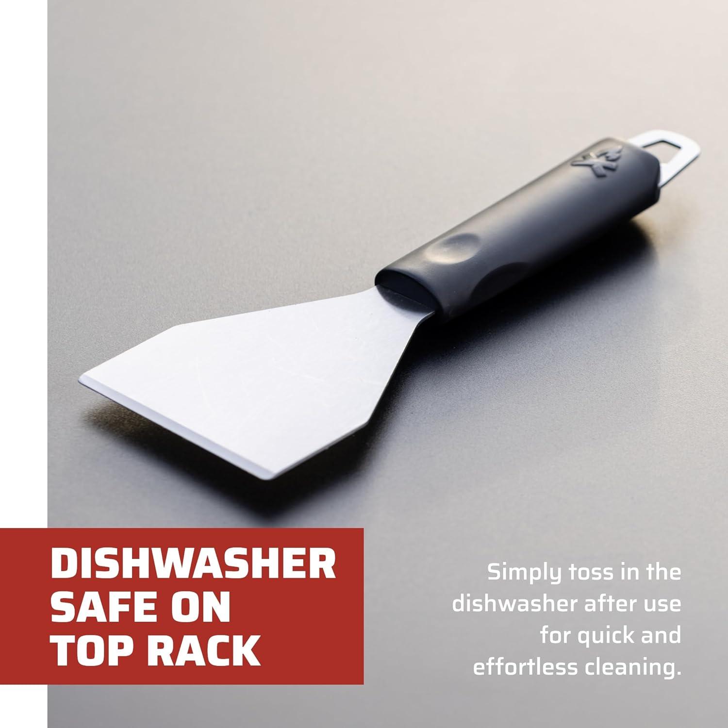imageCamp Chef Griddle Scraper DishwasherSafe Grill Scraper Features Stainless Steel Construction Hang Loop amp More