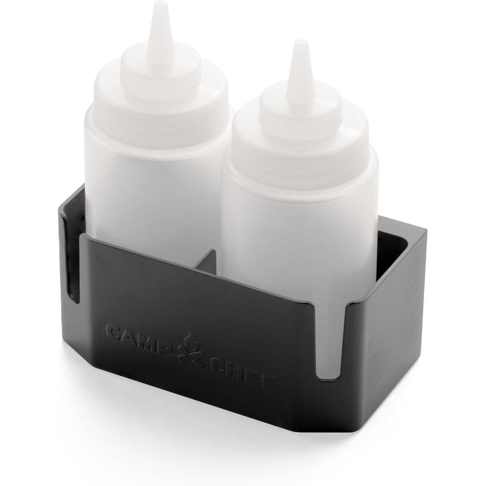 imageCamp Chef Bottle Caddy FlatTop Griddle Accessories Includes 2 Squeeze Bottles and Magnetic Bottle Holder