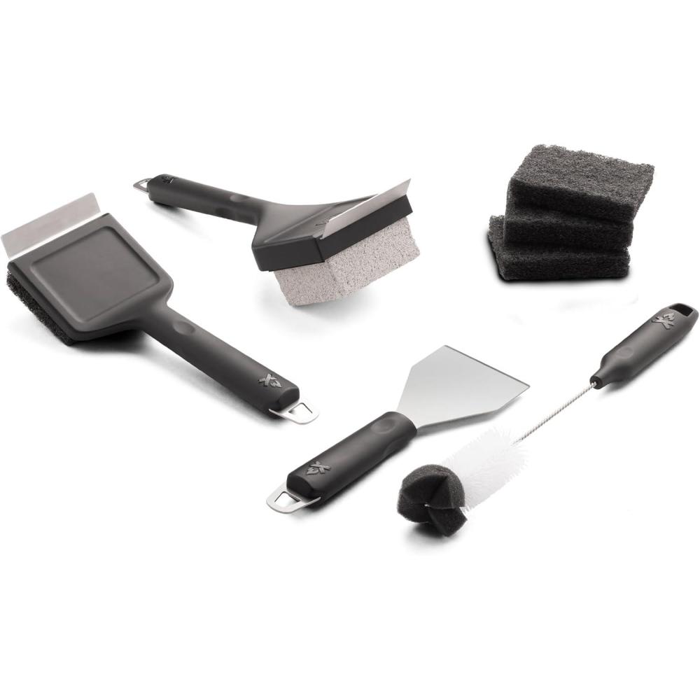 imageCamp Chef Griddle Cleaning Kit FlatTop Griddle Accessories Includes Scraper 4 Scouring Pads Pumice Stone amp Grease Chute Brush