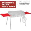 Camp Chef Folding Side Shelf Set for Three-Burners, Red