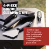 Camp Chef Griddle Cleaning Kit – Flat-Top Griddle Accessories Includes Scraper, 4 Scouring Pads, Pumice Stone & Grease Chute Brush