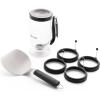 Camp Chef Breakfast Kit – Flat-Top Griddle Accessories Includes Pancake Batter Dispenser, Griddle Spatula & 4 Egg Rings