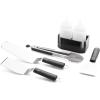 Camp Chef Griddle Essentials Kit – Flat-Top Griddle Accessories Include 2 Grill Spatulas, Grilling Tongs, Grill Scraper, 2 Squeeze Bottles & Magnetic Bottle Holder