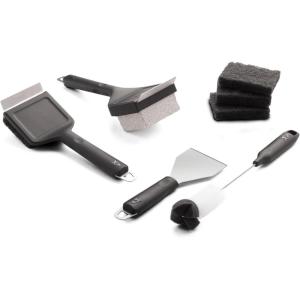 Camp Chef Griddle Cleaning Kit – Flat-Top Griddle Accessories Includes Scraper, 4 Scouring Pads, Pumice Stone & Grease Chute Brush