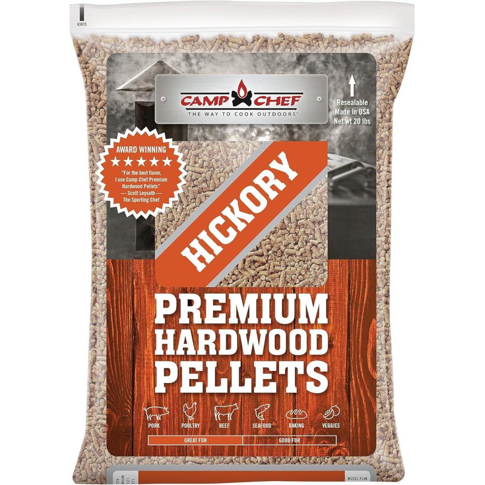 imageCamp Chef Competition Blend BBQ Pellets Hardwood Pellets for Grill Smoke Bake Roast Braise and BBQ 20 lb BagHickory