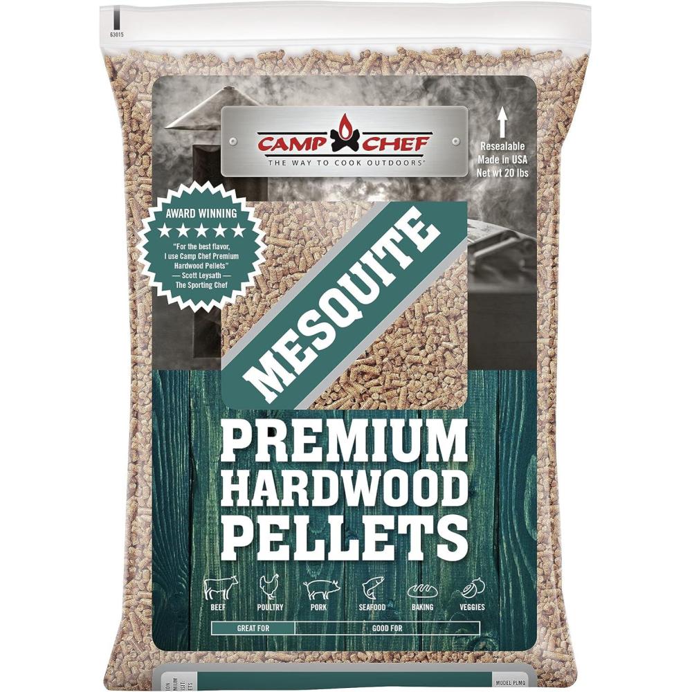 imageCamp Chef Competition Blend BBQ Pellets Hardwood Pellets for Grill Smoke Bake Roast Braise and BBQ 20 lb BagMesquite