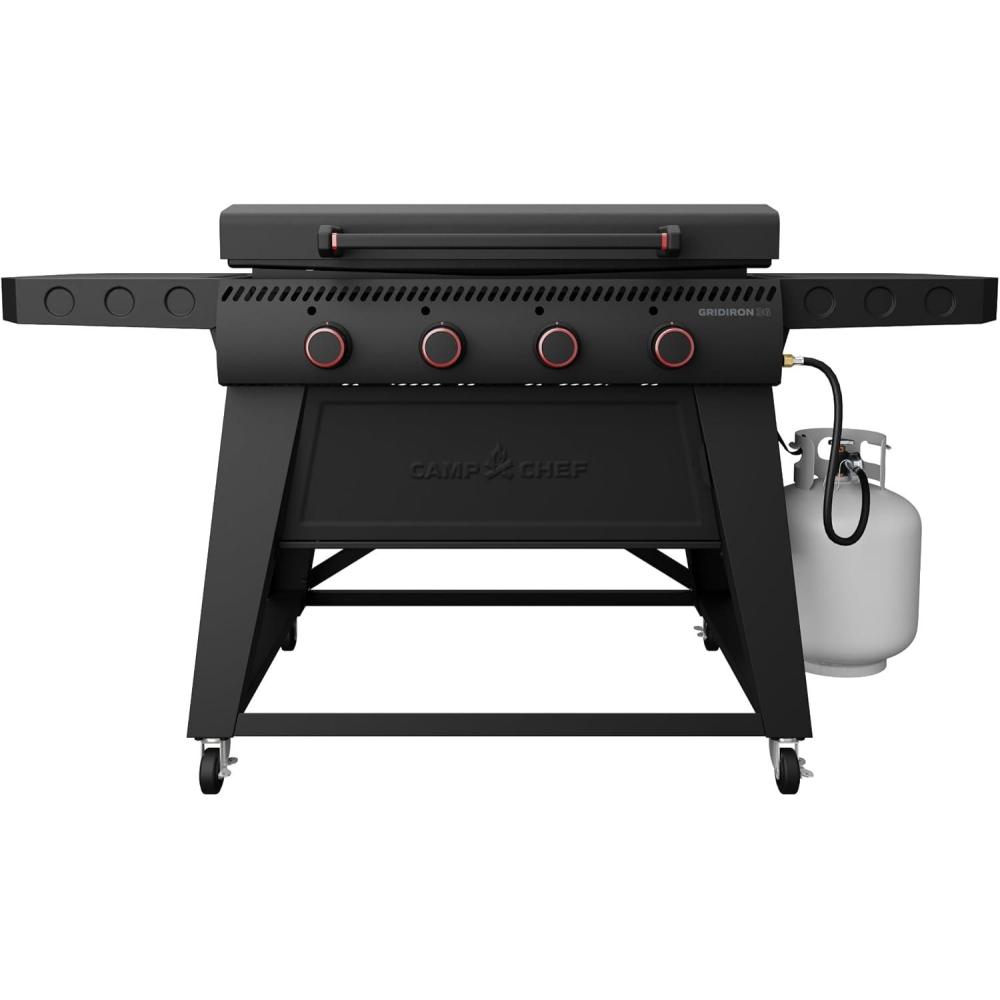 imageCamp Chef Gridiron 36 Outdoor Griddle Grill with Flamethrower Ignition amp Hidden Grease Catcher Premium Flat Top Grill for Outdoor Cooking