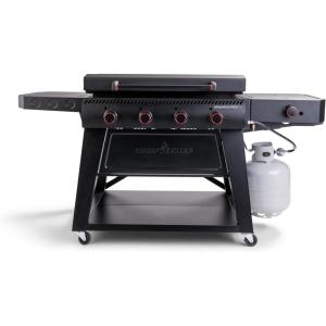 Camp Chef Gridiron Pro- 36″ Outdoor Griddle Grill with Side Burner, Flamethrower Ignition & Hinged Lid – Premium 36″ Flat Top Grill for Outdoor Cooking