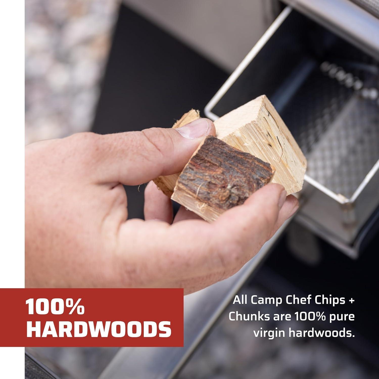 imageCamp Chef Premium Hardwood Chunks Wood Chunks for Smoking amp Outdoor Grilling Compatible with Pellet Grills Smokers amp Barbecues Made in The USA Apple 432 cu in
