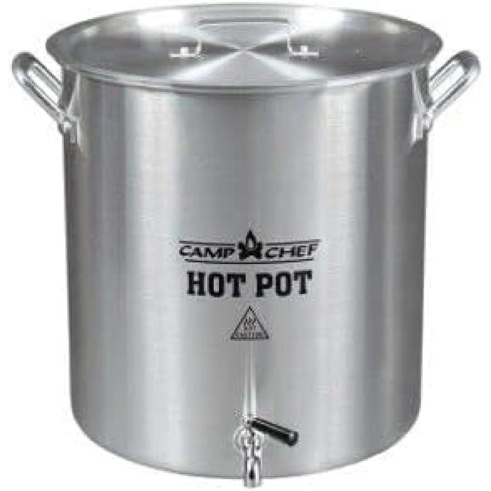 imageCamp Chef Aluminum Hot Water Pot  for Hot Chocolate amp Hot Apple Cider  Hot Water Storage with a Spigot for Dishes  EasytoServe Hot Beverage Dispenser  32 Quart Pot  About 120 Servings