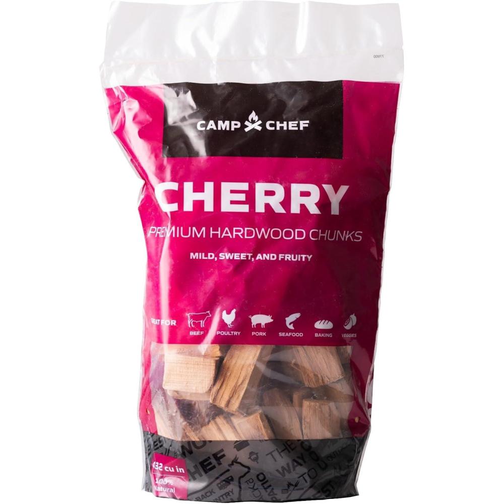 imageCamp Chef Premium Hardwood Chunks  Wood Chunks for Smoking amp Outdoor Grilling  Compatible with Pellet Grills Smokers amp Barbecues  Made in The USA  Cherry 432 cu in432 Cu in
