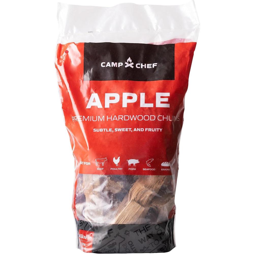 imageCamp Chef Premium Hardwood Chunks  Wood Chunks for Smoking amp Outdoor Grilling  Compatible with Pellet Grills Smokers amp Barbecues  Made in The USA  Apple 432 cu in