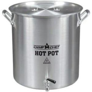 Camp Chef Aluminum Hot Water Pot – for Hot Chocolate & Hot Apple Cider – Hot Water Storage with a Spigot for Dishes – Easy-to-Serve Hot Beverage Dispenser – 32 Quart Pot – About 120 Servings