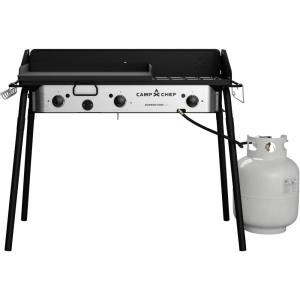 Camp Chef Tahoe Triple Burner Stove – Removable Legs, 30K BTU Burners and 16-inch Accessory Compatible(Gas Stove)