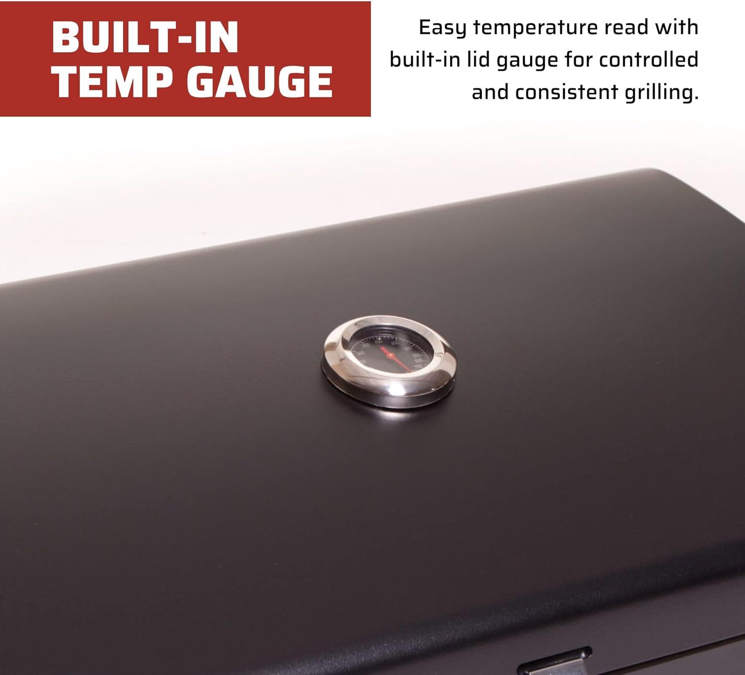 imageCamp Chef Deluxe BBQ Grill Box Single Burner Accessory Cooking Dimensions 14 in x 16 in BlackGrill Box