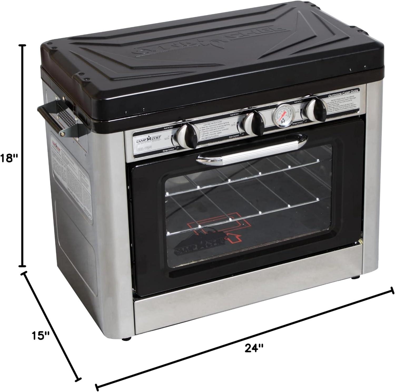 imageCamp Chef Outdoor Camp Oven BlackSilver 31 H x 24 W x 18 L