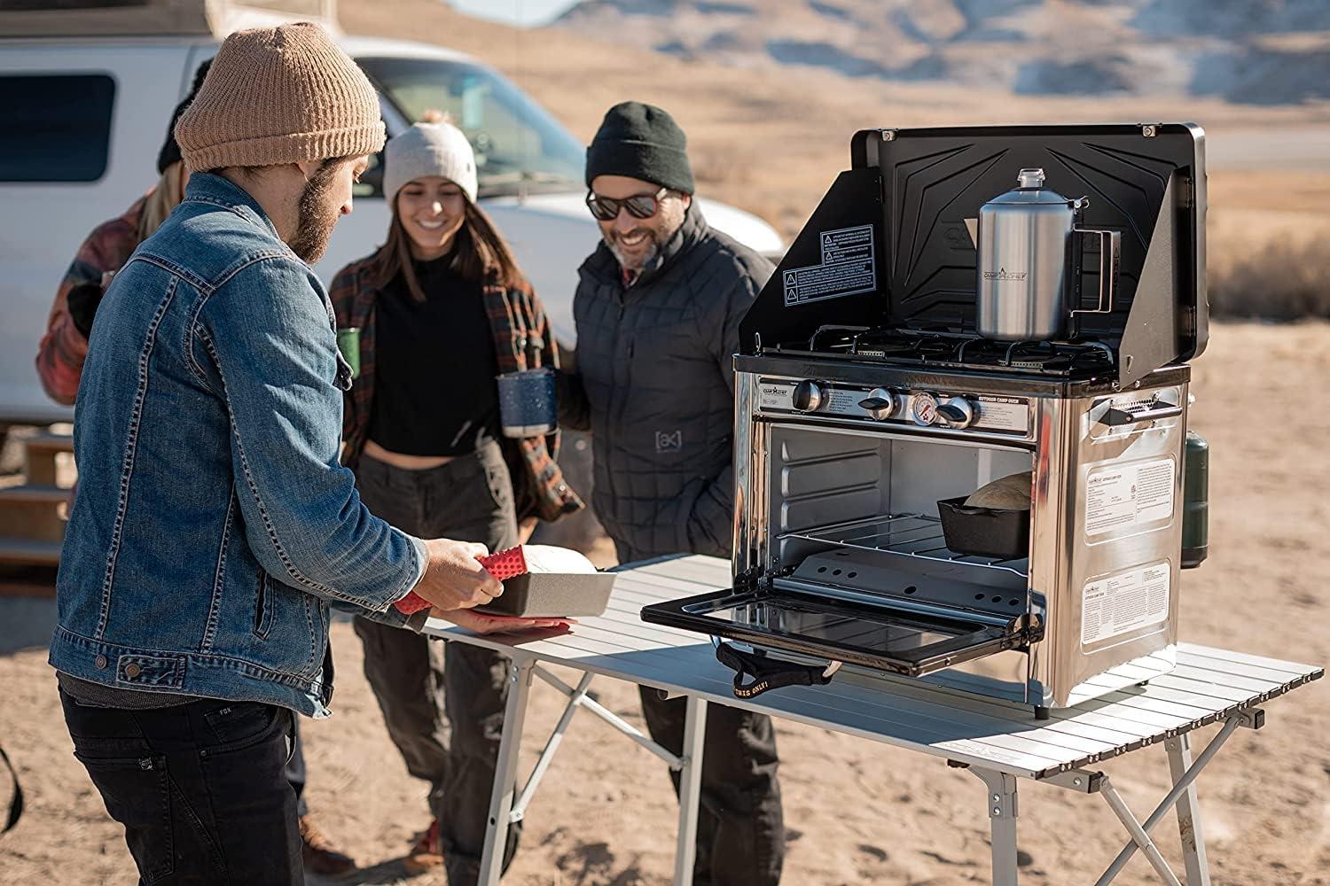 imageCamp Chef Outdoor Camp Oven BlackSilver 31 H x 24 W x 18 L