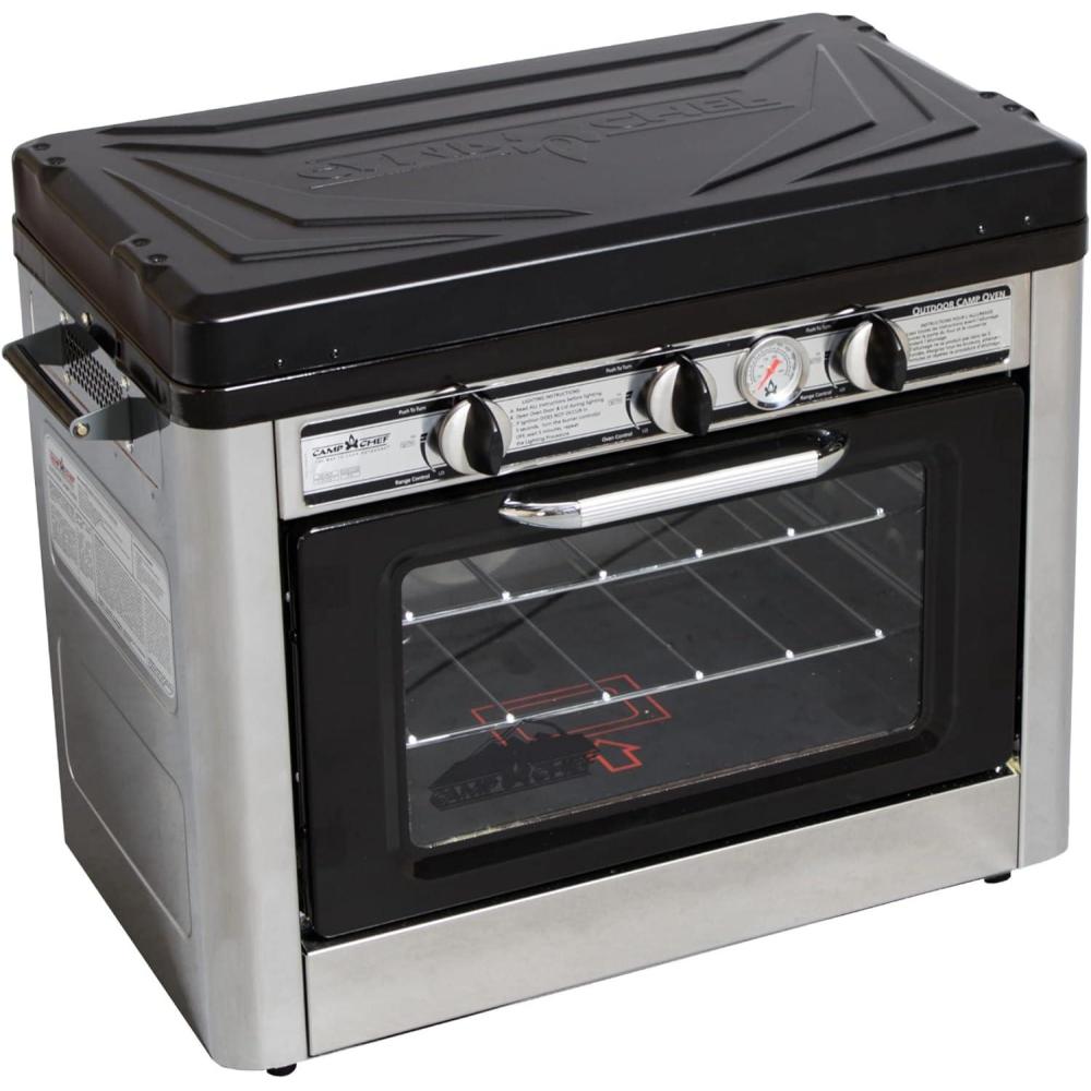 imageCamp Chef Outdoor Camp Oven BlackSilver 31 H x 24 W x 18 L